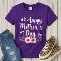 Happy Mother's Day Floral Cute Gift For Mom Women's T-Shirt thumb 3