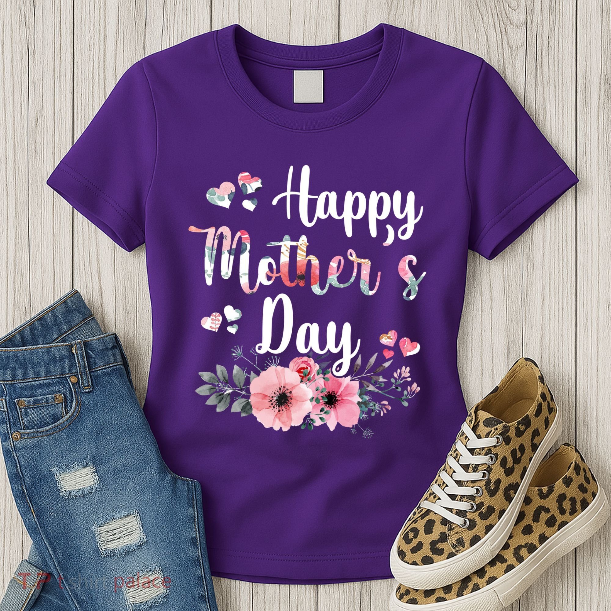 Happy Mother's Day Floral Cute Gift For Mom Women's T-Shirt