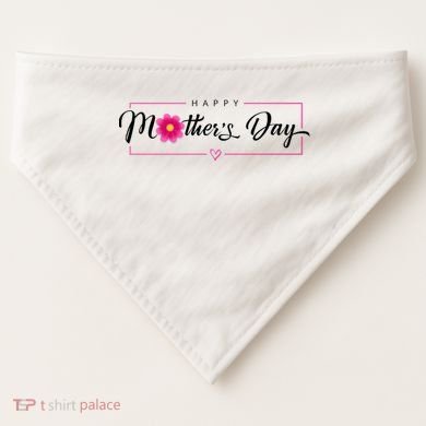 Happy Mothers Day Flower Gift USA-Made Doggie Bandana