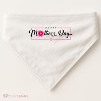 Happy Mothers Day Flower Gift USA-Made Doggie Bandana thumb 0