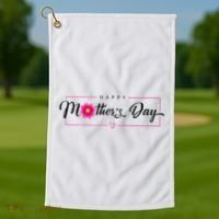 Happy Mothers Day Flower Gift Golf Towel thumb 1