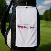 Happy Mothers Day Flower Gift Golf Towel thumb 2