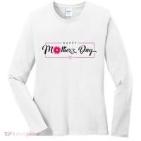 Happy Mothers Day Flower Gift Women's Long Sleeve Shirt thumb 0