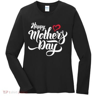 Happy Mother's Day Heart Gift Women's Long Sleeve Shirt