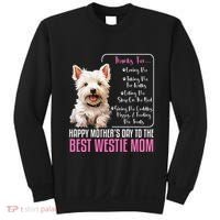 Happy MotherS Day To The Best Westie Mom White Terrier Dog Sweatshirt thumb 0
