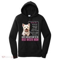 Happy MotherS Day To The Best Westie Mom White Terrier Dog Women's Hoodie thumb 0