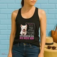 Happy MotherS Day To The Best Westie Mom White Terrier Dog Women's Tank Top thumb 2