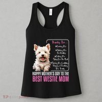 Happy MotherS Day To The Best Westie Mom White Terrier Dog Women's Tank Top thumb 3