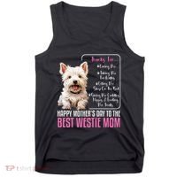 Happy MotherS Day To The Best Westie Mom White Terrier Dog Tank Top thumb 0