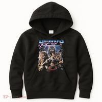Heavy Meowtal Distressed Rock Cat Playing Guitar Music Bands Kids Hoodie thumb 0