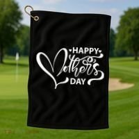 Happy Mothers Day Heart Cute Gift Golf Towel thumb 1