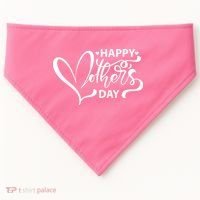 Happy Mothers Day Heart Cute Gift USA-Made Doggie Bandana thumb 0