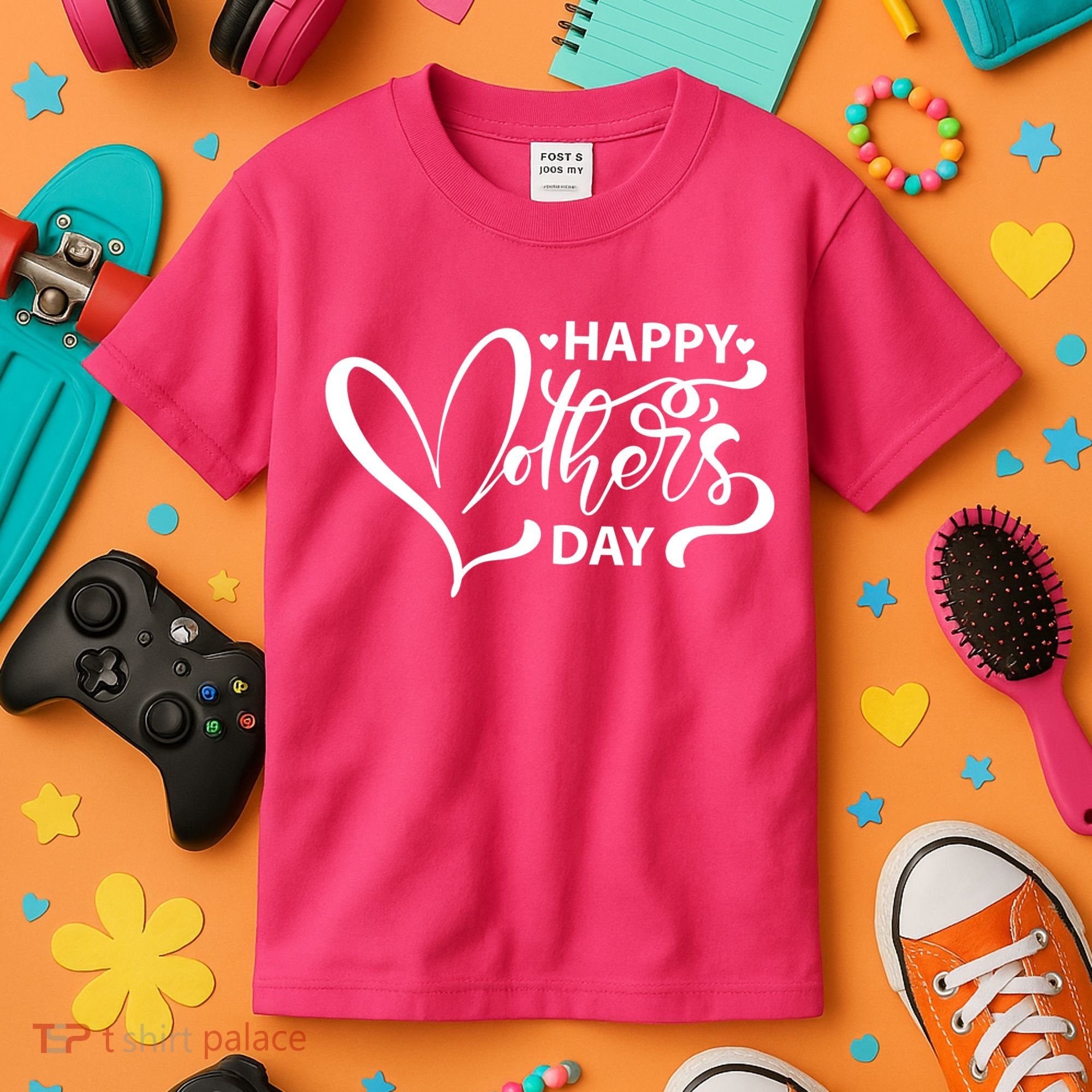 Happy Mothers Day Heart Cute Gift Kids T-Shirt