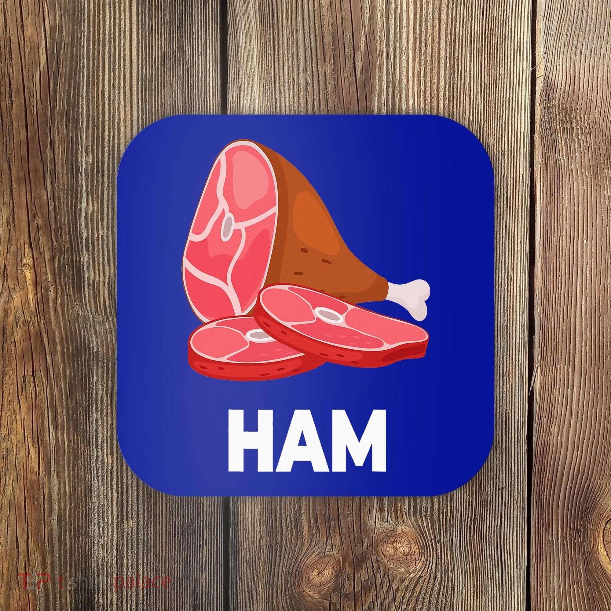 Ham Matching dishes food costumes Christmas thanksgiving Coaster