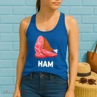 Ham Matching dishes food costumes Christmas thanksgiving Women's Tank Top thumb 2