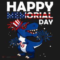 Happy Memorial Day 4th Of July Dinosaur American Flag Women's Tank Top thumb 5
