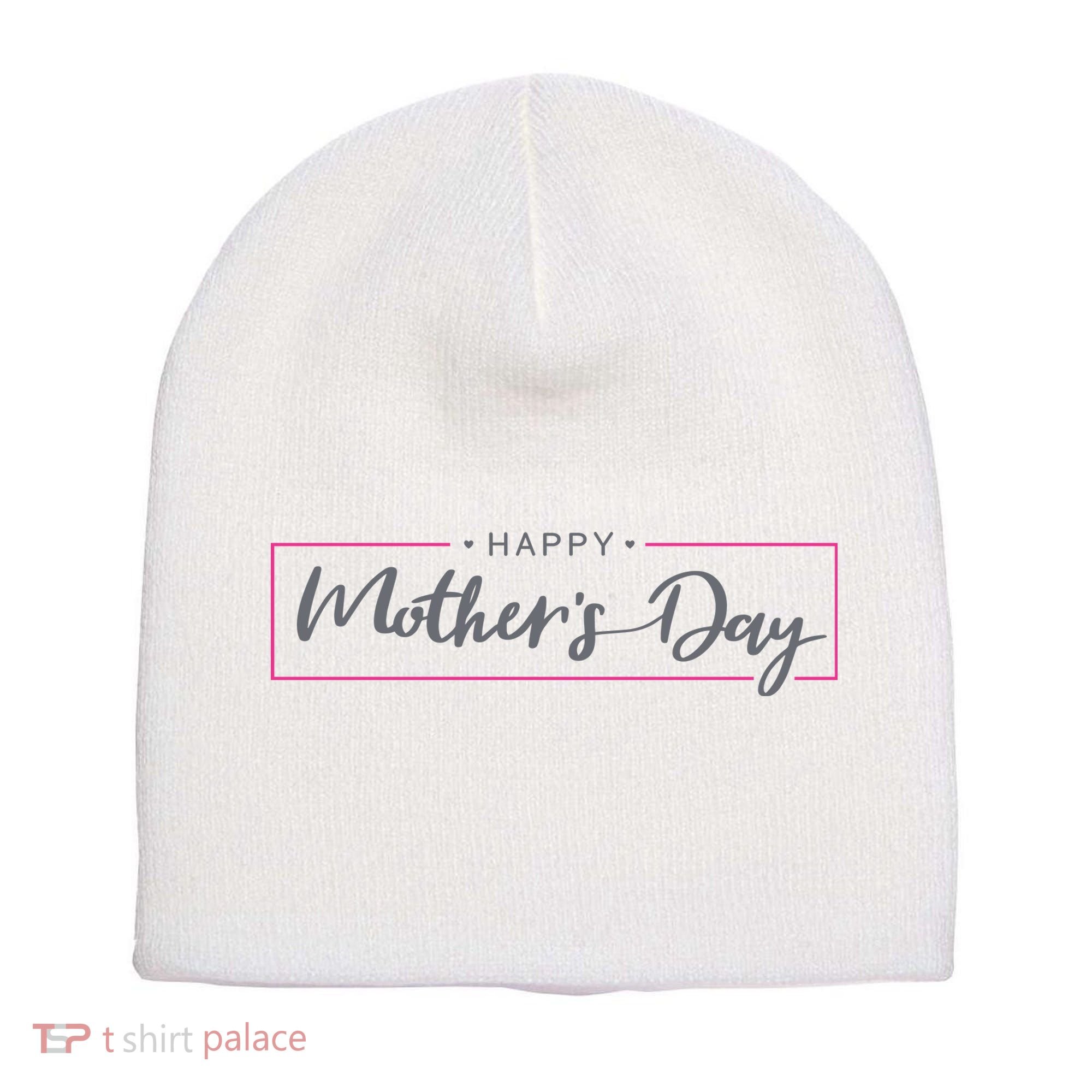Happy Mother's Day Holiday Gift Short Acrylic Beanie