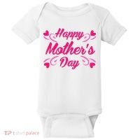 Happy Mothers Day Hearts Gift Baby Bodysuit thumb 0