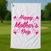 Happy Mothers Day Hearts Gift Golf Towel thumb 1