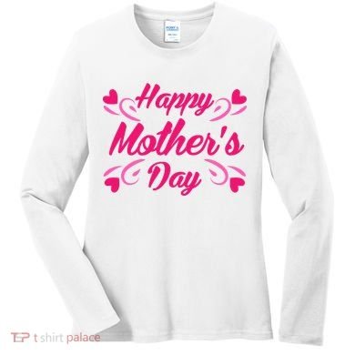 Happy Mothers Day Hearts Gift Women's Long Sleeve Shirt
