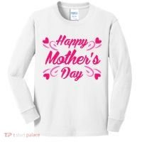 Happy Mothers Day Hearts Gift Kids Long Sleeve Shirt thumb 0