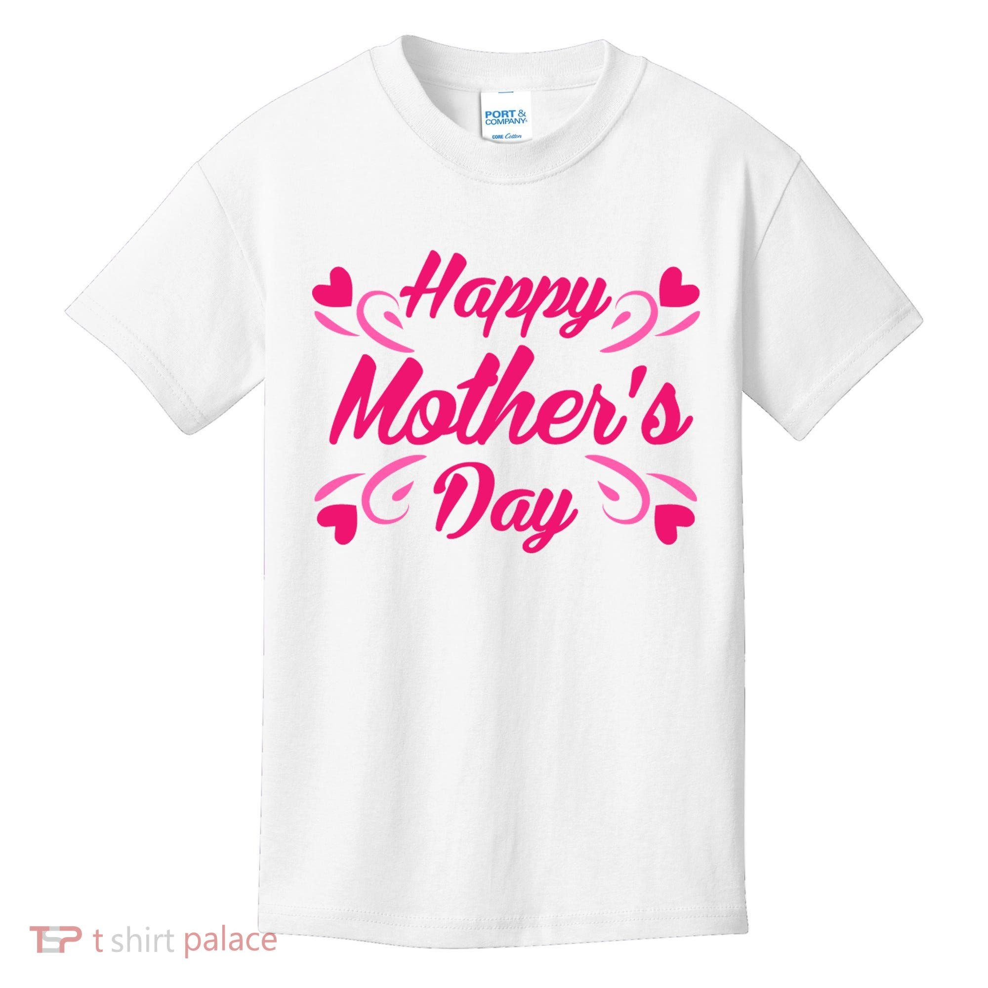 Happy Mothers Day Hearts Gift Kids T-Shirt