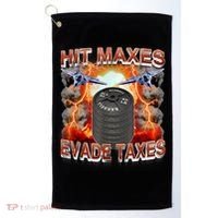 Hit Maxes Evade Taxes Golf Towel thumb 0