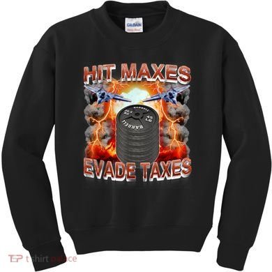 Hit Maxes Evade Taxes Kids Sweatshirt