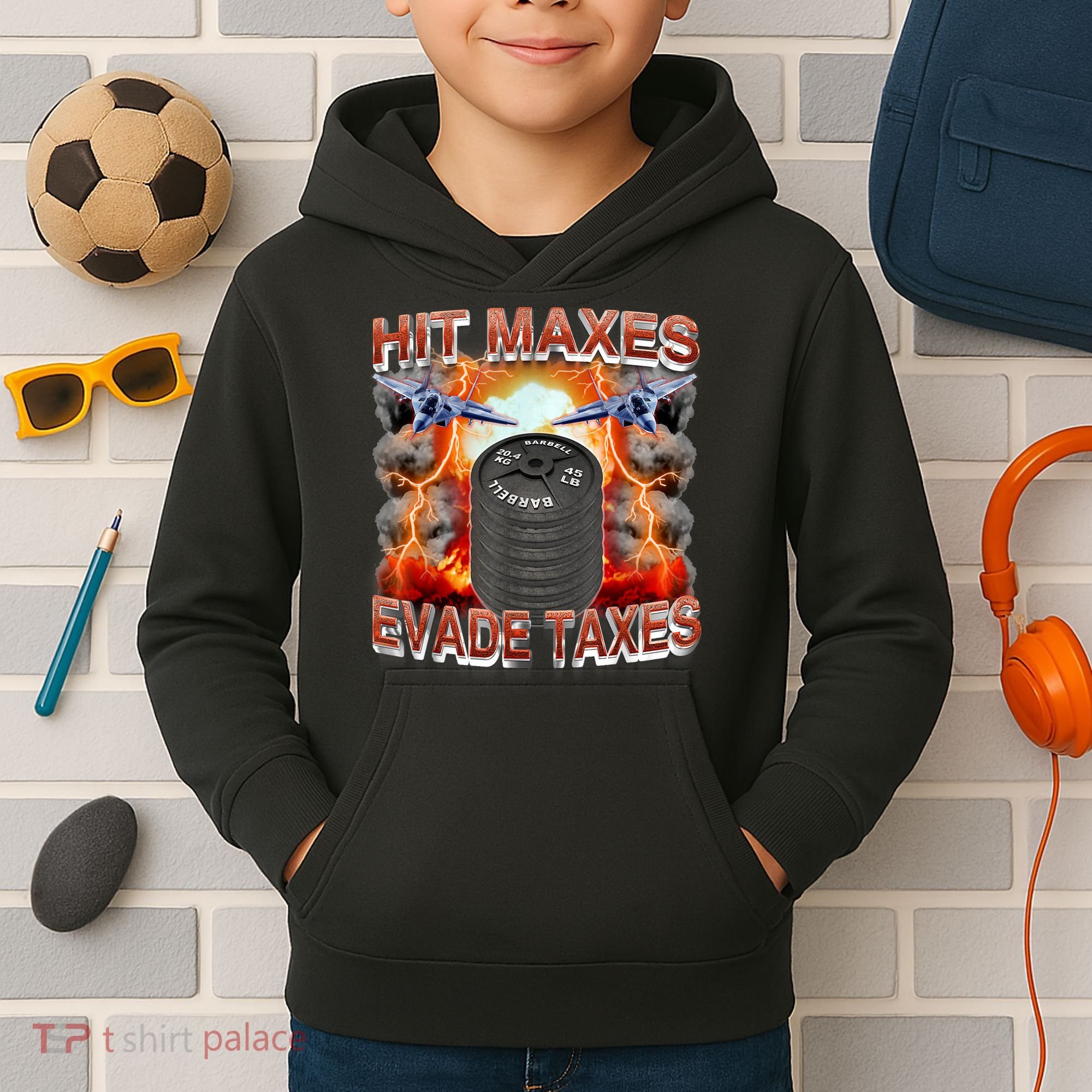 Hit Maxes Evade Taxes Kids Hoodie
