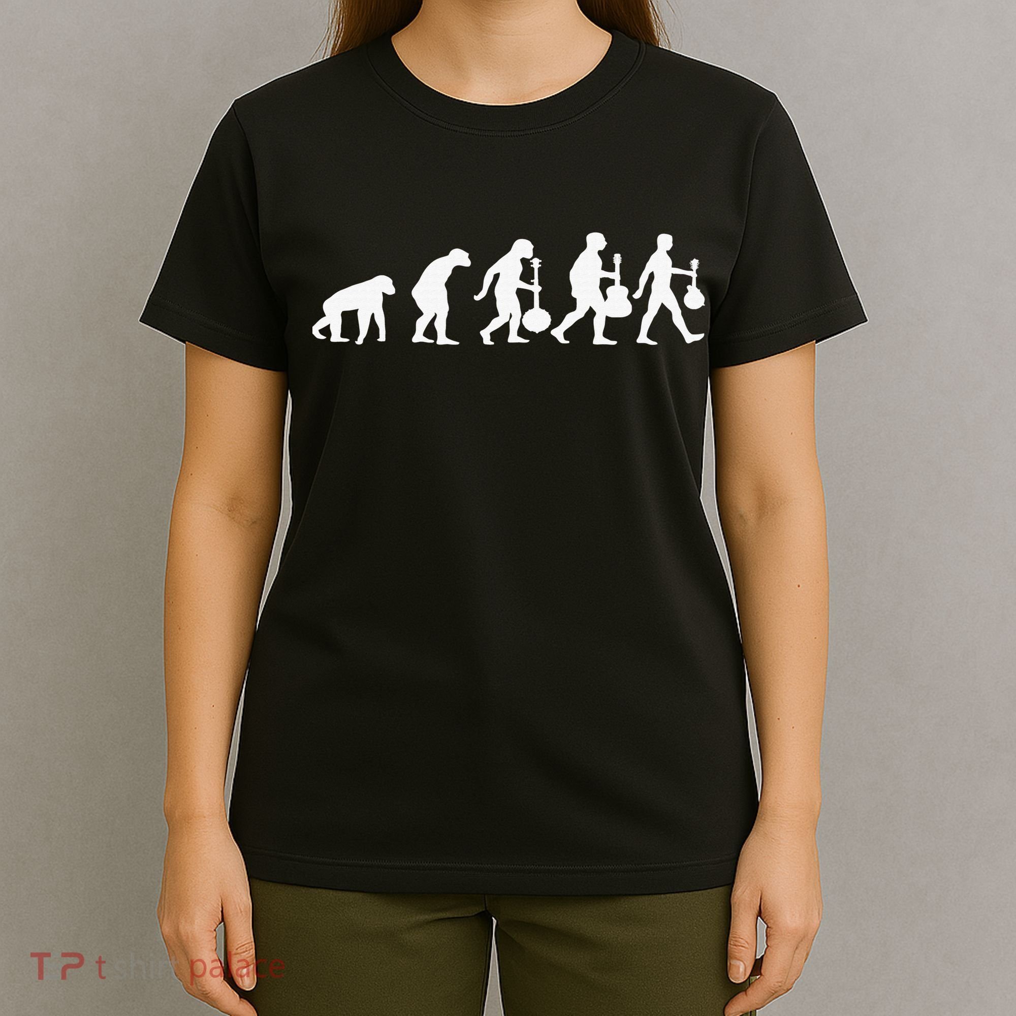 Human Mandolin Evolution Vintage Classical Music T-Shirt