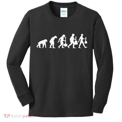 Human Mandolin Evolution Vintage Classical Music Kids Long Sleeve Shirt