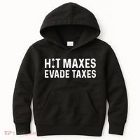 Hit Maxes Evade Taxes Gym Bodybuilding Kids Hoodie thumb 0