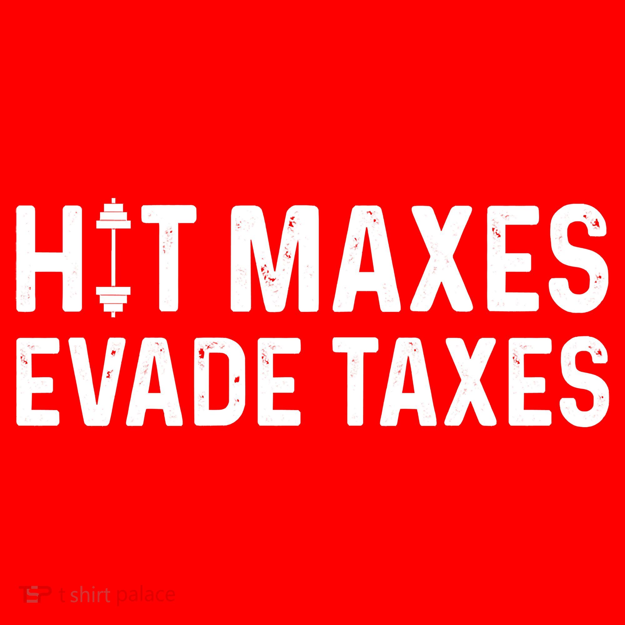 Hit Maxes Evade Taxes Gym Bodybuilding Santa Hat