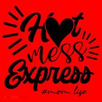 Hot Mess Express Mom Life Mother Gift Santa Hat thumb 1