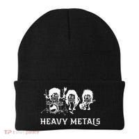 Heavy Metals Funny Chemistry Periodic Table Joke Beanie thumb 0