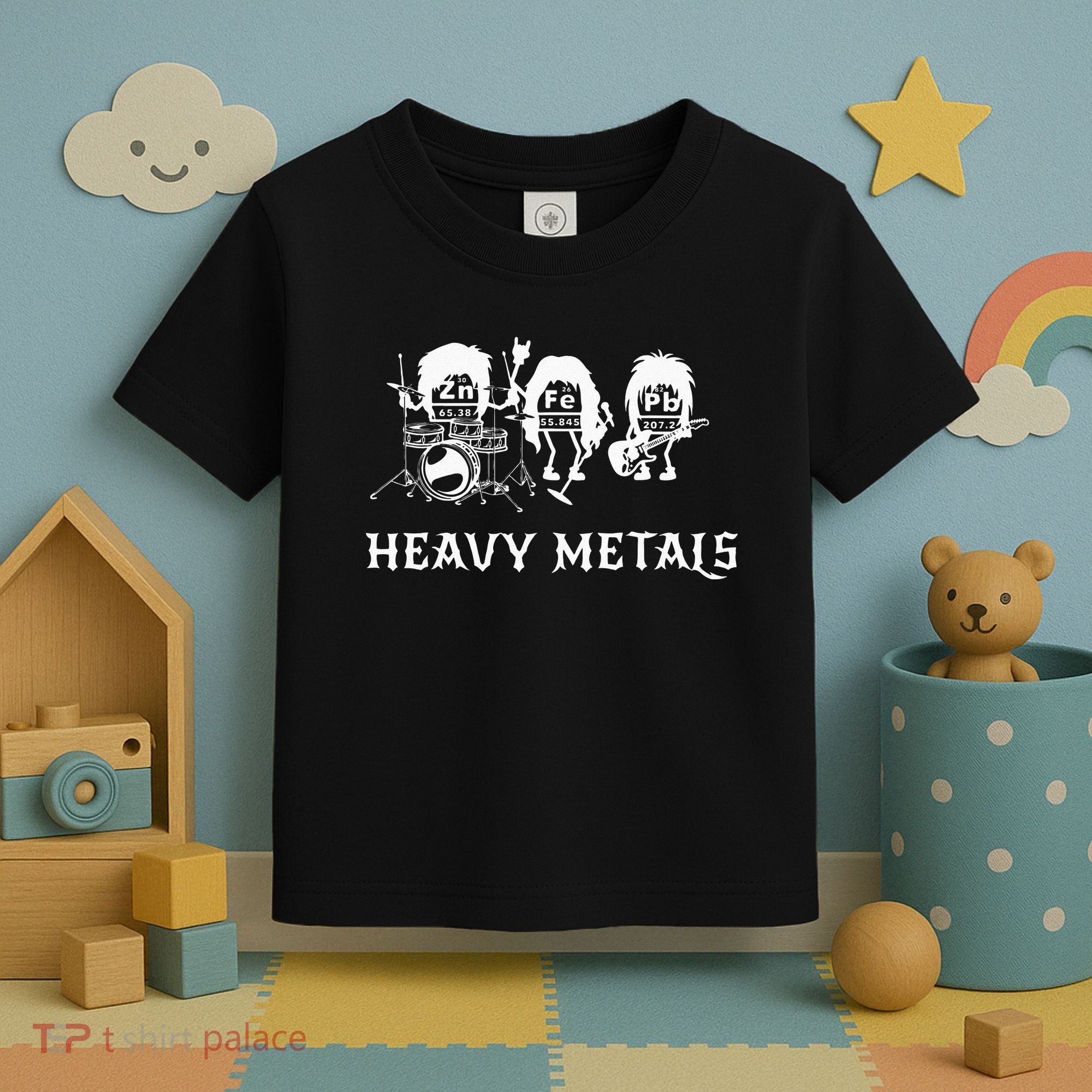 Heavy Metals Funny Chemistry Periodic Table Joke Toddler T-Shirt