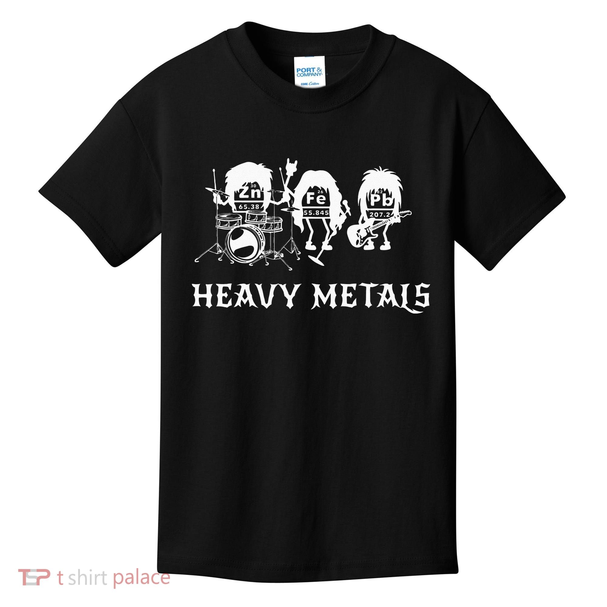 Heavy Metals Funny Chemistry Periodic Table Joke Kids T-Shirt