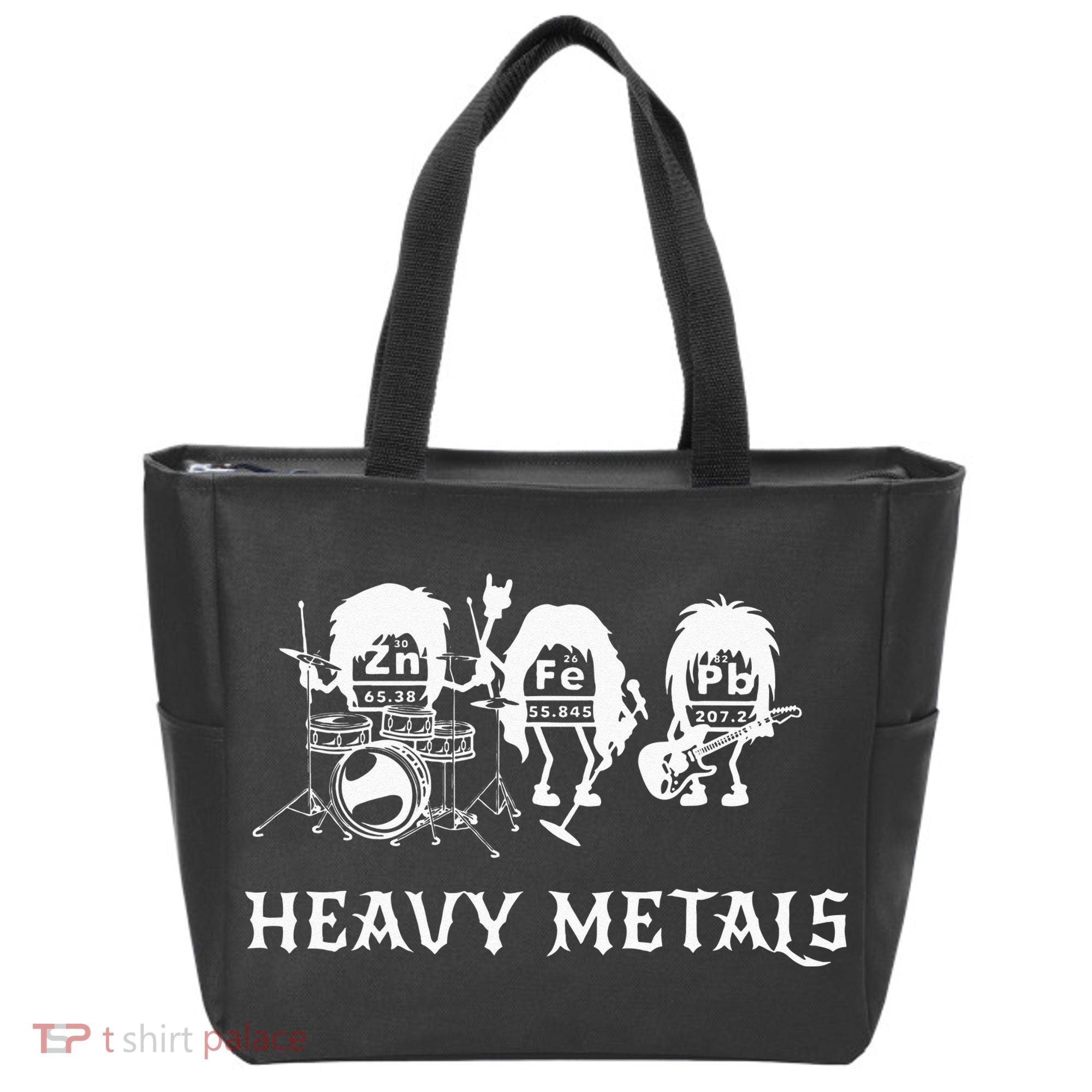 Heavy Metals Funny Chemistry Periodic Table Joke Tote Bag