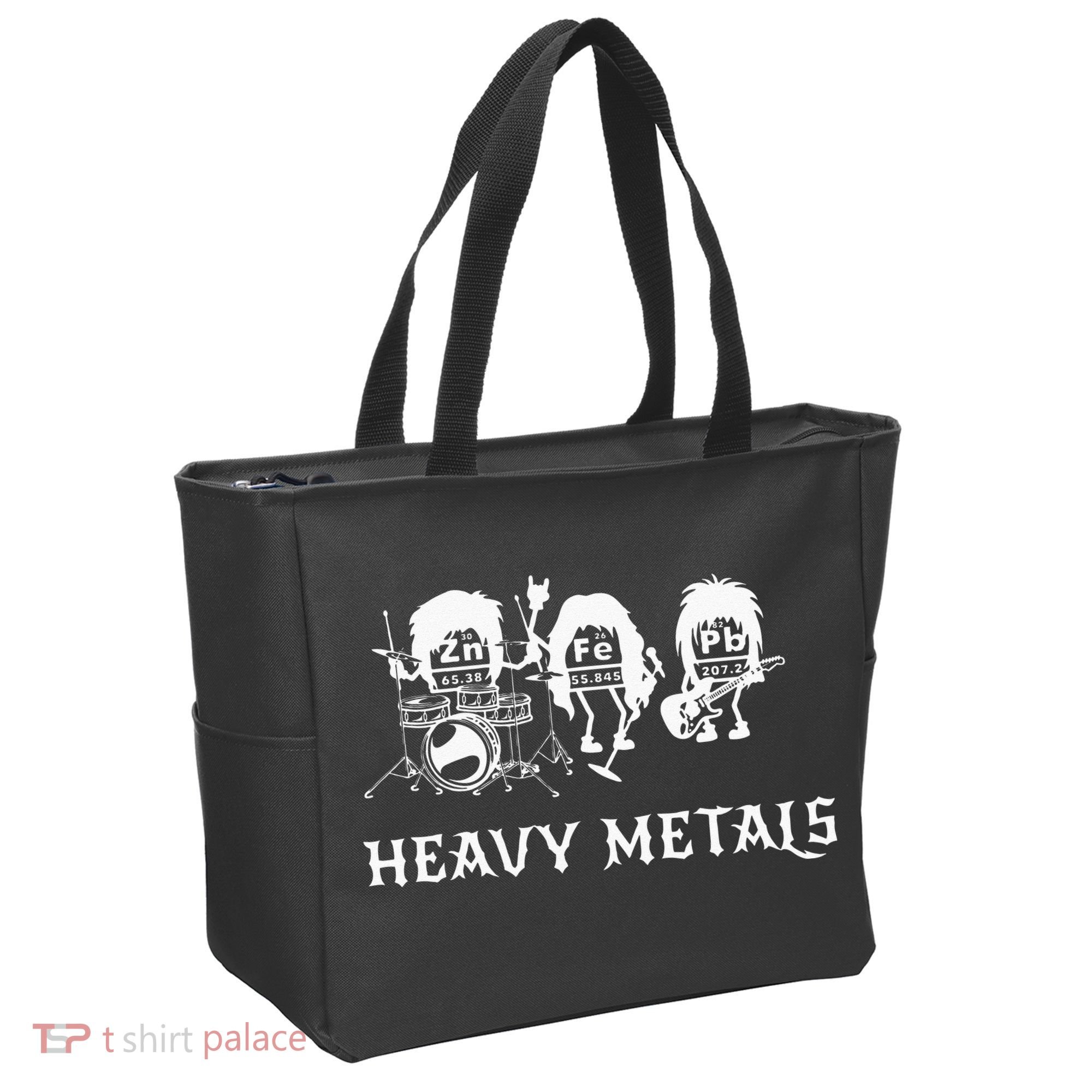 Heavy Metals Funny Chemistry Periodic Table Joke Tote Bag