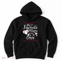 Heart My Favorite Player Calls Me Oma Baseball Hoodie thumb 0