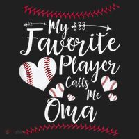 Heart My Favorite Player Calls Me Oma Baseball Beanie thumb 2