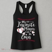 Heart My Favorite Player Calls Me Oma Baseball Women's Tank Top thumb 3