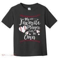 Heart My Favorite Player Calls Me Oma Baseball Toddler T-Shirt thumb 0