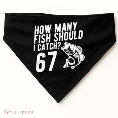 How Many Fish Should I Catch 67 6-7 Meme Funny USA-Made Doggie Bandana