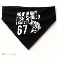 How Many Fish Should I Catch 67 6-7 Meme Funny USA-Made Doggie Bandana thumb 0