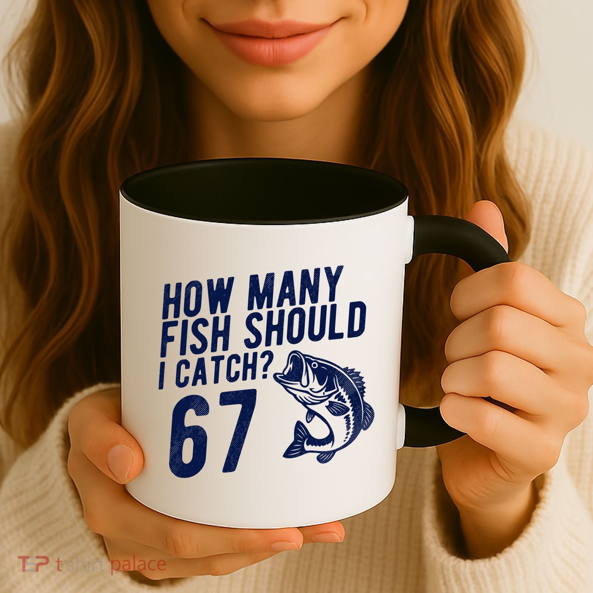 How Many Fish Should I Catch 67 6-7 Meme Funny Coffee Mug