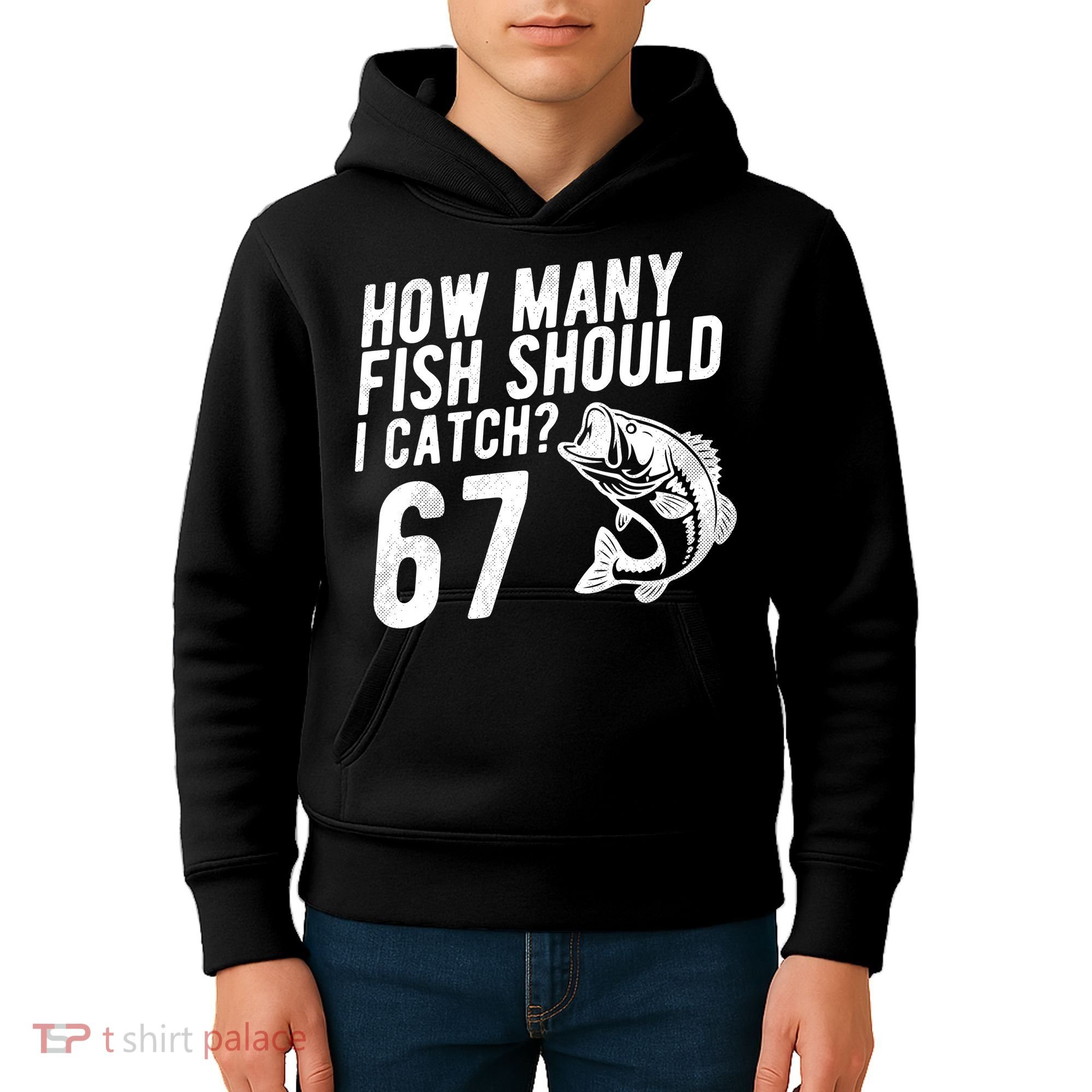How Many Fish Should I Catch 67 6-7 Meme Funny Kids Hoodie