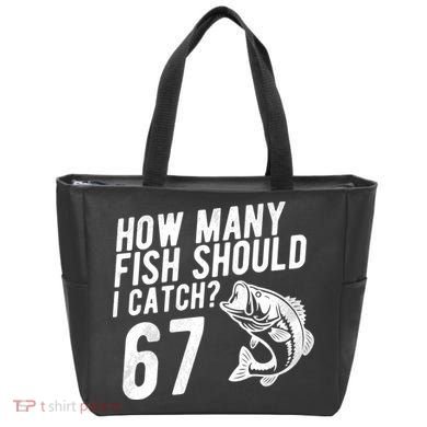 How Many Fish Should I Catch 67 6-7 Meme Funny Tote Bag