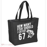How Many Fish Should I Catch 67 6-7 Meme Funny Tote Bag thumb 2