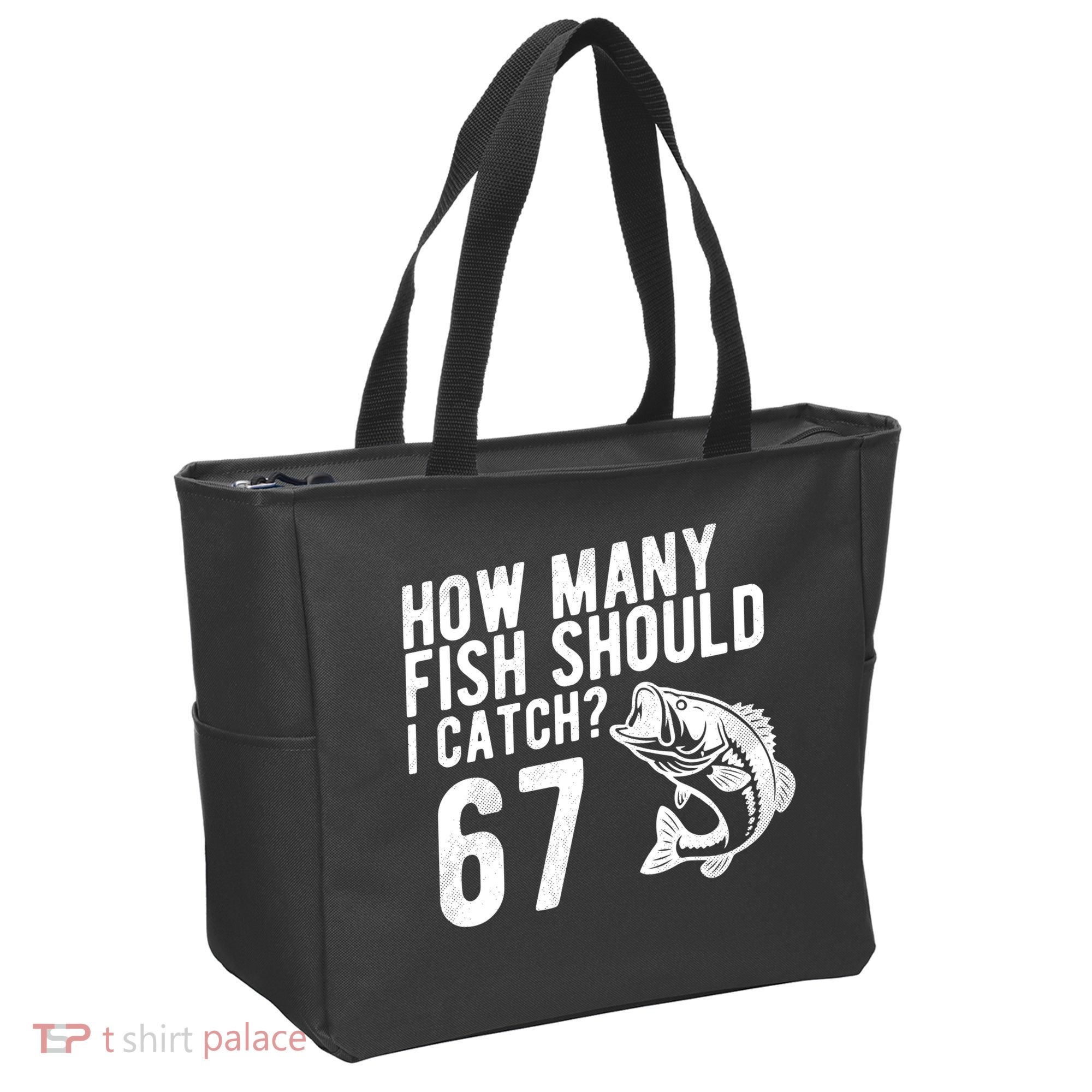 How Many Fish Should I Catch 67 6-7 Meme Funny Tote Bag